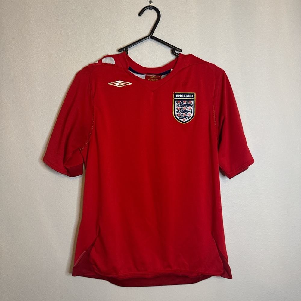 Y2K Umbro Red England Football Soccer Jersey